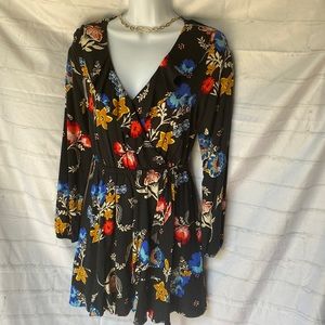 Express Flower Fit and Flare Dress size Small